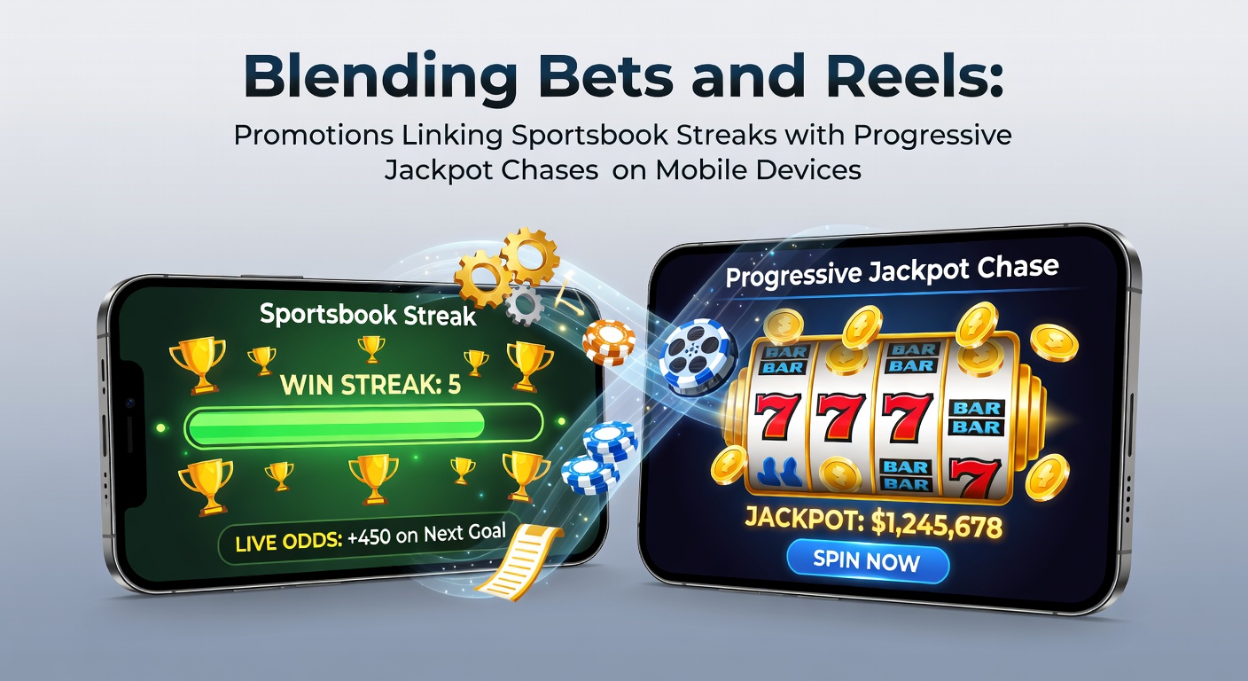 Mobile phone displaying a sportsbook streak counter alongside a glowing progressive jackpot slot reel