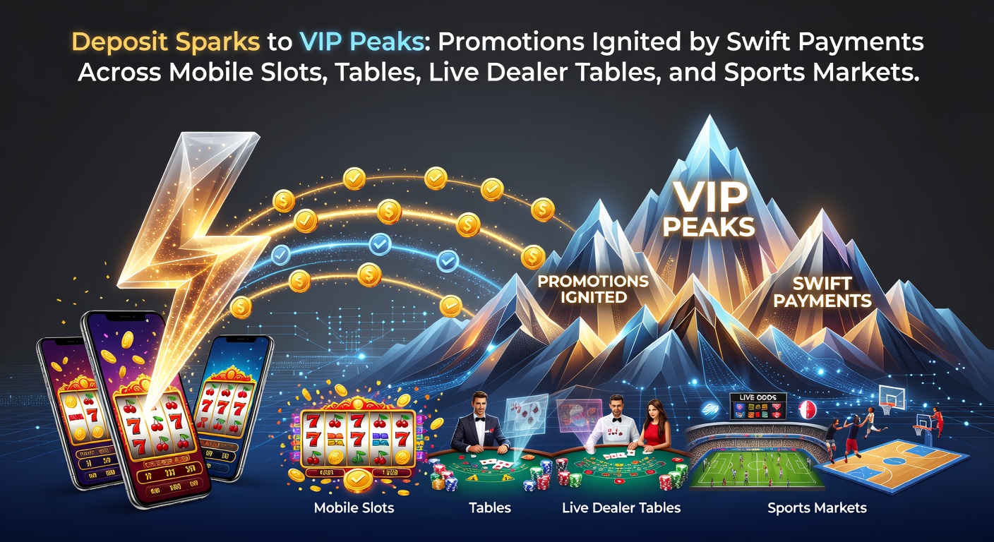 Mobile device displaying vibrant slot games and instant deposit notifications, highlighting swift payment promotions leading to VIP rewards