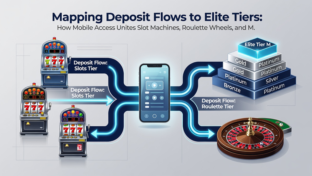 Dashboard displaying progressive reward tiers tied to mobile deposit activity across gaming formats